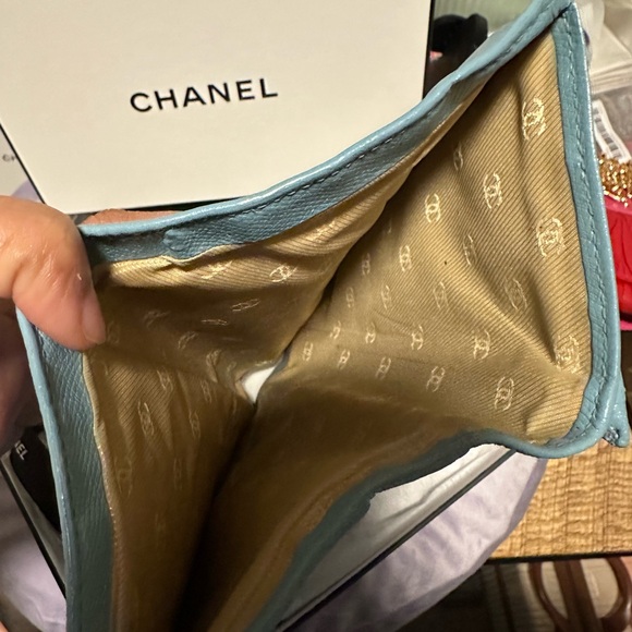Chanel Blue long Wallet With Unbranded Chain and box - Picture 11 of 14